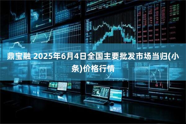鼎宝融 2025年6月4日全国主要批发市场当归(小条)价格行情