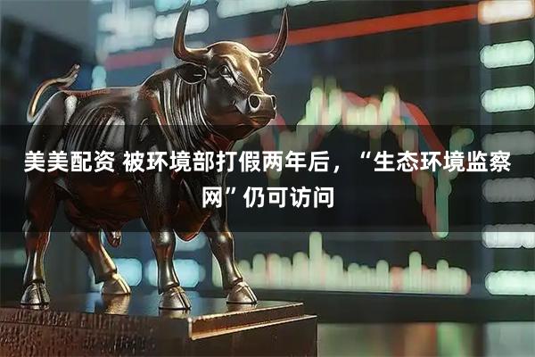 美美配资 被环境部打假两年后，“生态环境监察网”仍可访问